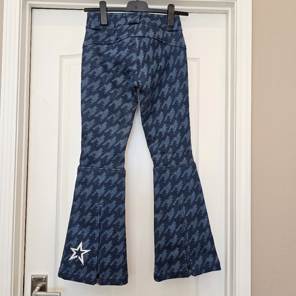 Perfect Moment Blue Houndstooth Flare Pants - Picture 7 of 13